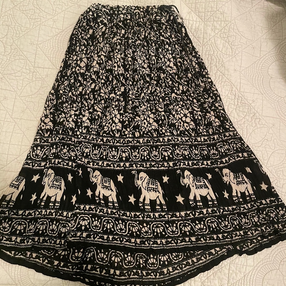 Elephant print skirt